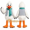 White Seagull Mascot Costume for Restaurant Promotions White Seagull Mascot Costume for Restaurant Promotions