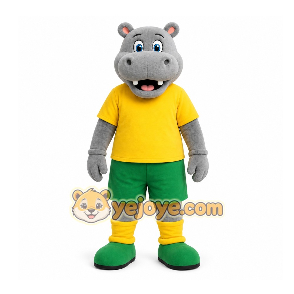 Gray Hippopotamus Mascot Costume for Events and Promotions Gray Hippopotamus Mascot Costume for Events and Promotions