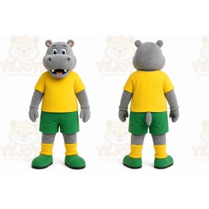 Gray Hippopotamus Mascot Costume for Events and Promotions
