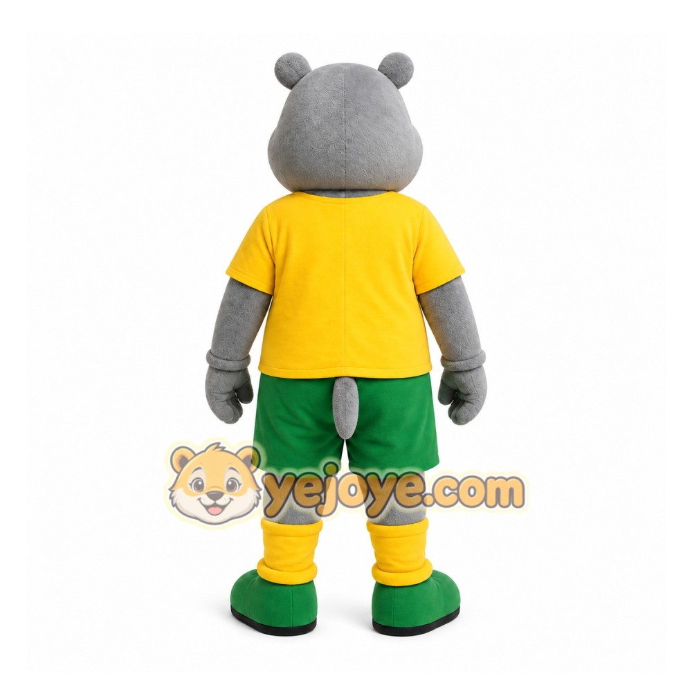 Gray Hippopotamus Mascot Costume for Events and Promotions Gray Hippopotamus Mascot Costume for Events and Promotions