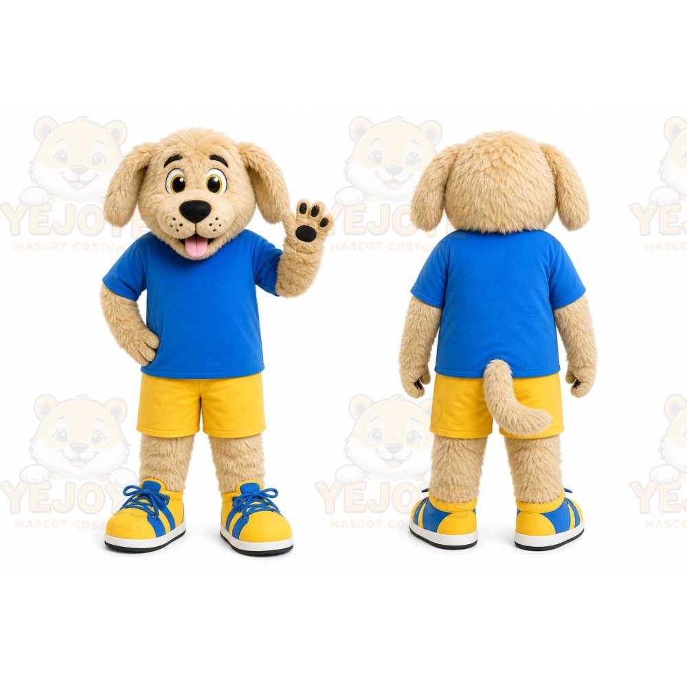 Beige Dog Mascot Costume for Events and Promotions