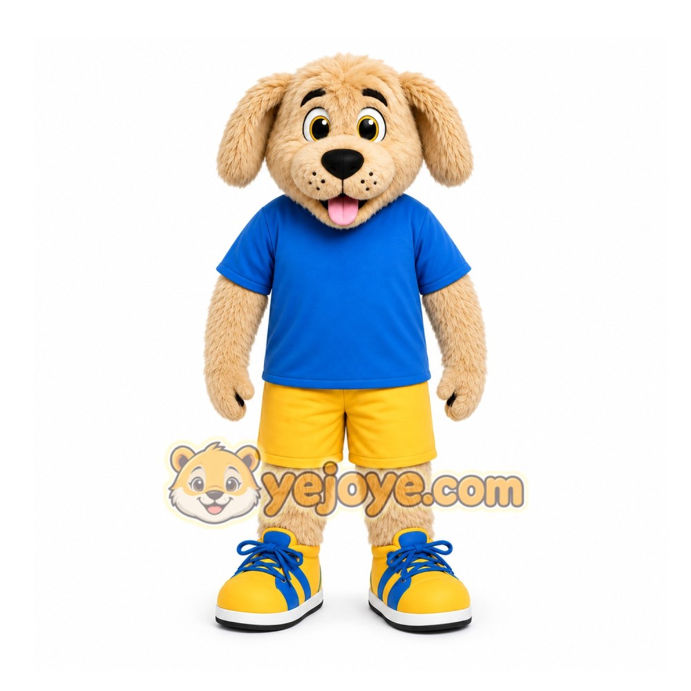 Beige Dog Mascot Costume for Events and Promotions Beige Dog Mascot Costume for Events and Promotions