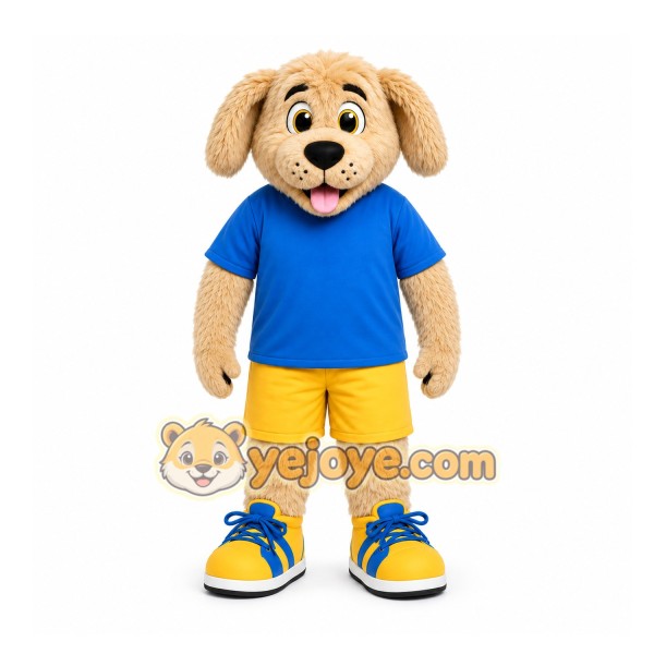 Beige Dog Mascot Costume for Events and Promotions