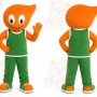 Orange Abstract Character Mascot Costume for Events and Promotions