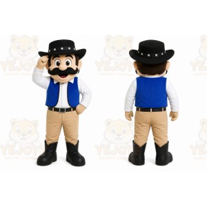 Beige Cowboy Mascot Costume for Events and Promotions