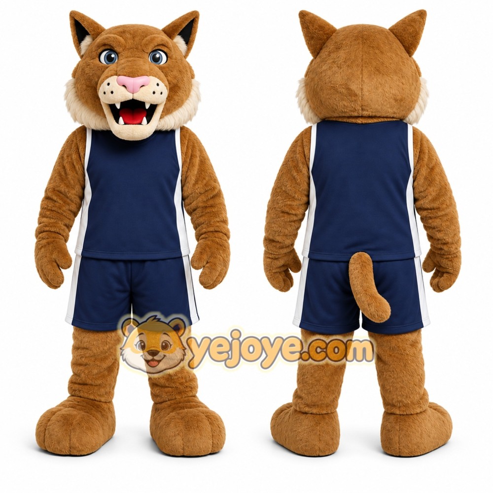 Brown Wildcat Mascot Costume for Events and Promotions Brown Wildcat Mascot Costume for Events and Promotions