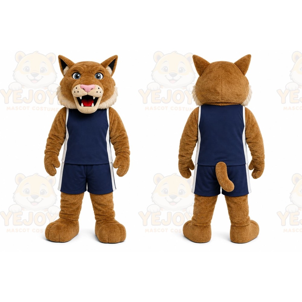 Brown Wildcat Mascot Costume for Events and Promotions