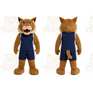 Brown Wildcat Mascot Costume for Events and Promotions