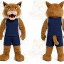 Brown Wildcat Mascot Costume for Events and Promotions