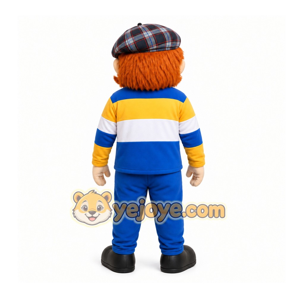 Blue Man With Beard And Cap Mascot Costume for Events and Promotions Blue Man With Beard And Cap Mascot Costume for Events and Promotions