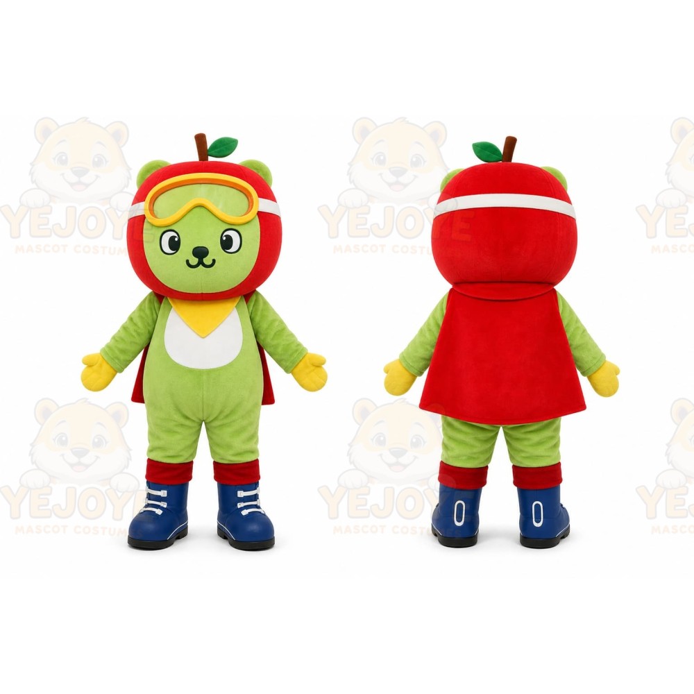 Green Apple Character Mascot Costume for Events and Promotions