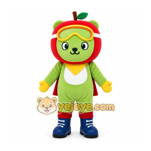 Green Apple Character Mascot Costume for Events and Promotions