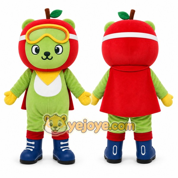 Green Apple Character Mascot Costume for Events and Promotions