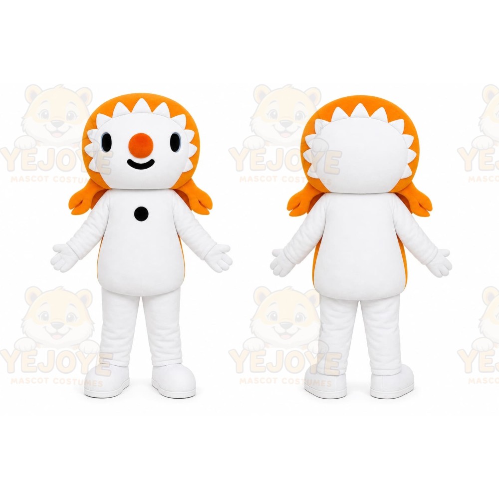 White Snowman Mascot Costume for Events and Promotions