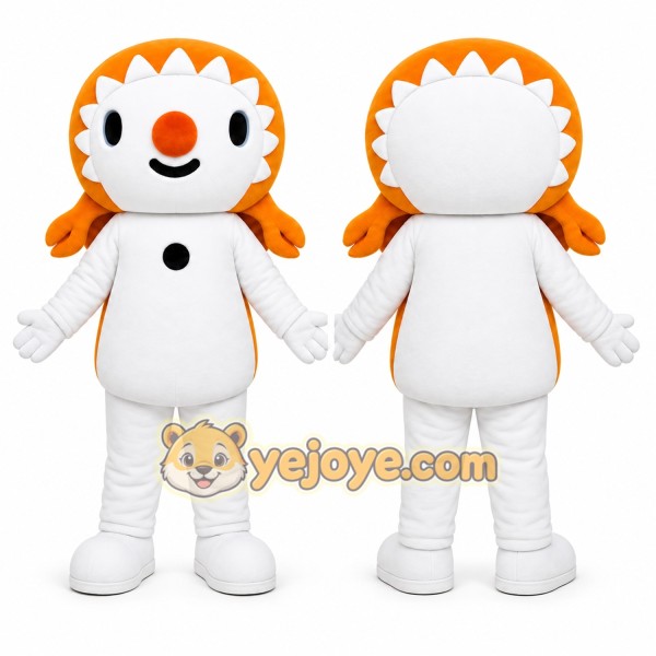 White Snowman Mascot Costume for Events and Promotions