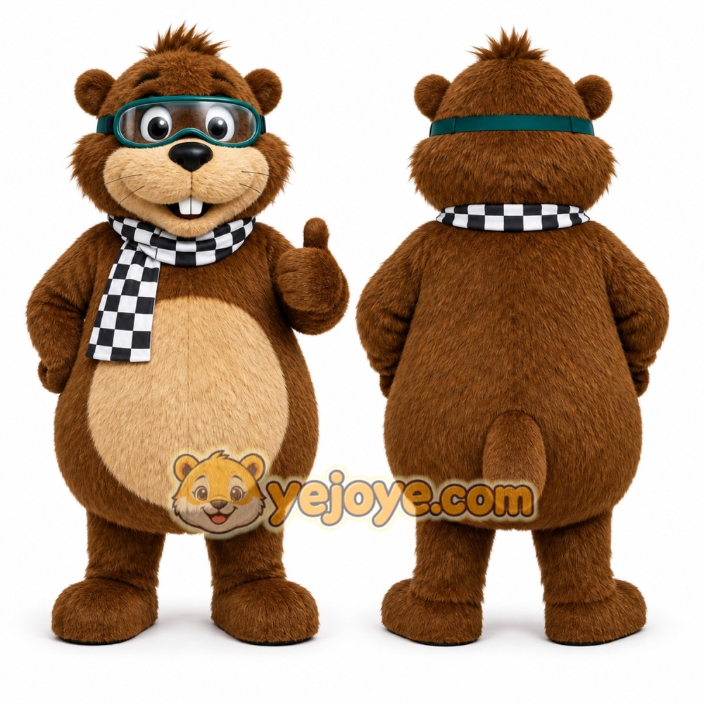 Brown Beaver Mascot Costume for Events and Promotions
