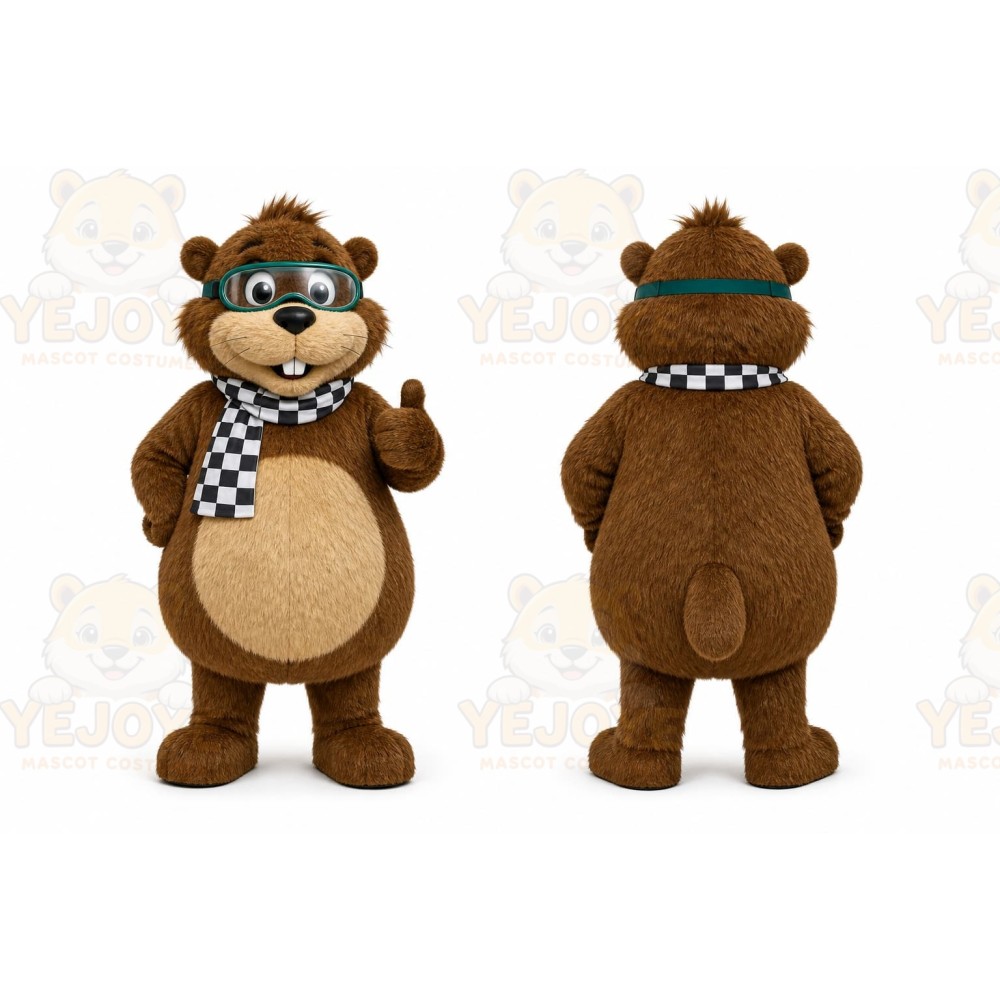 Brown Beaver Mascot Costume for Events and Promotions