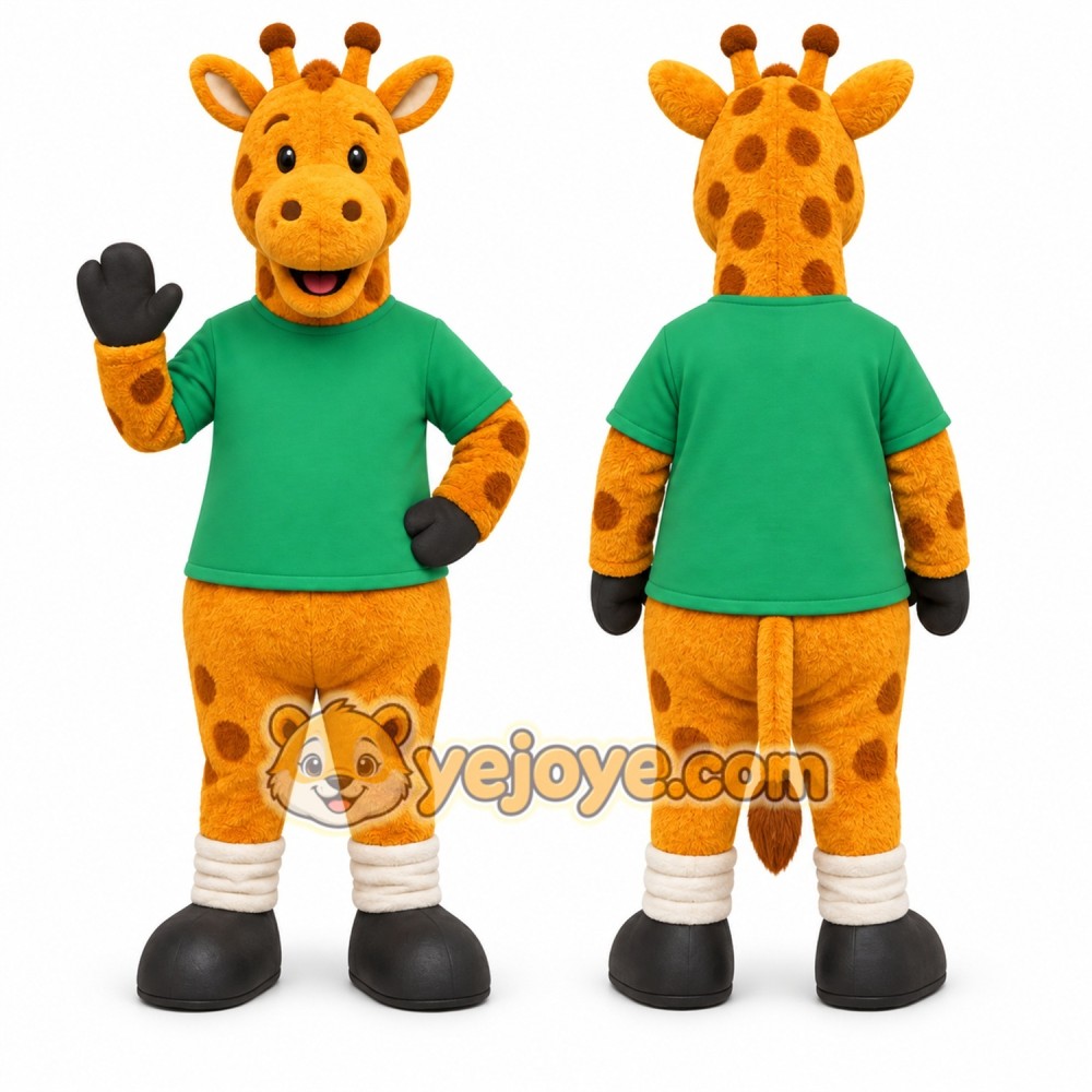 Orange Giraffe Mascot Costume for Children's Events