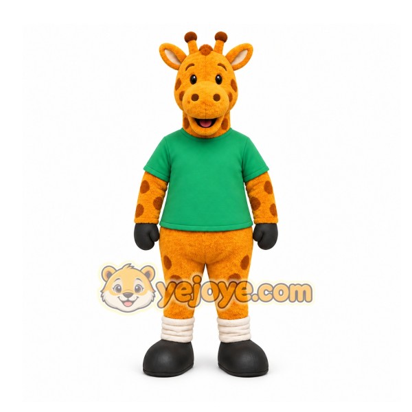 Orange Giraffe Mascot Costume for Children's Events