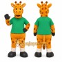 Orange Giraffe Mascot Costume for Children's Events