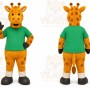 Orange Giraffe Mascot Costume for Children's Events