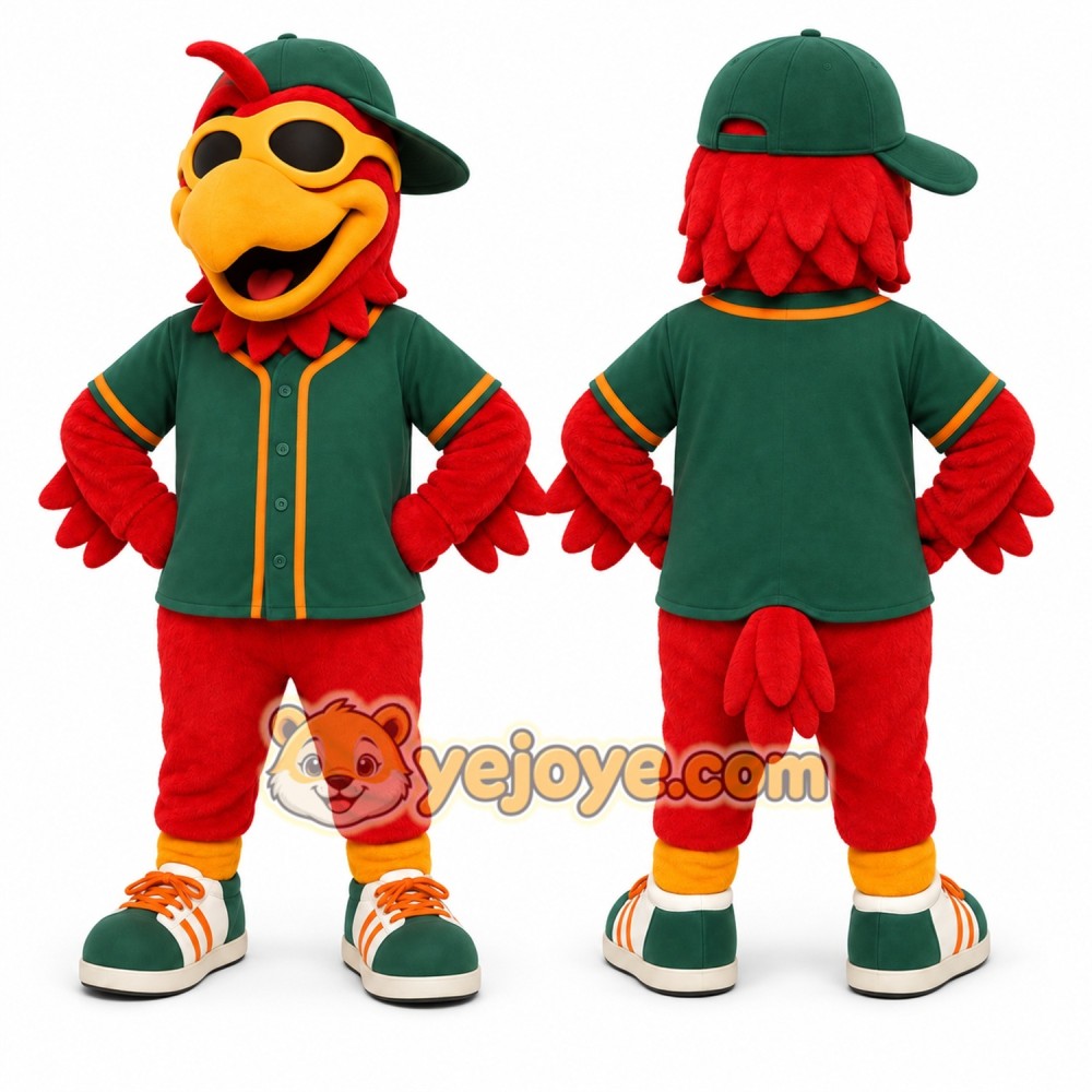 Red Parrot Mascot Costume for Sports Events Red Parrot Mascot Costume for Sports Events