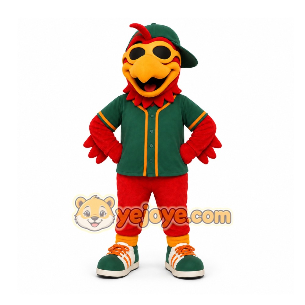 Red Parrot Mascot Costume for Sports Events Red Parrot Mascot Costume for Sports Events