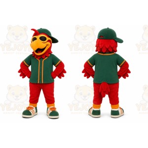 Red Parrot Mascot Costume for Sports Events