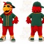Red Parrot Mascot Costume for Sports Events
