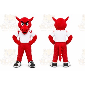 Red Devil Mascot Costume for Sports Events