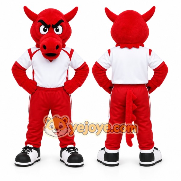 Red Devil Mascot Costume for Sports Events