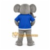Gray Elephant Mascot Costume for Sports Events