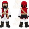 White Pirate Mascot Costume for Events and Promotions