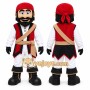White Pirate Mascot Costume for Events and Promotions