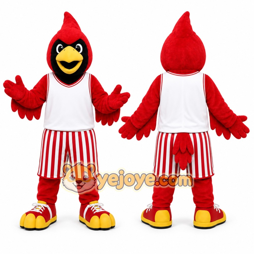 Red Cardinal Bird Mascot Costume for Sports Events Red Cardinal Bird Mascot Costume for Sports Events