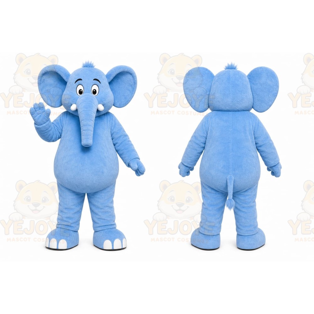 Blue Elephant Mascot Costume for Children's Events
