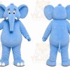 Blue Elephant Mascot Costume for Children's Events