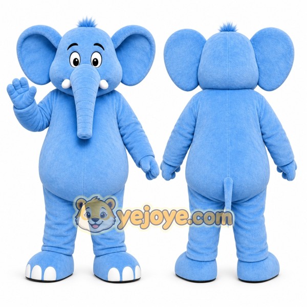 Blue Elephant Mascot Costume for Children's Events