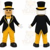Black Gentleman Mascot Costume for Corporate Events