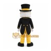Black Gentleman Mascot Costume for Corporate Events Black Gentleman Mascot Costume for Corporate Events