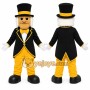 Black Gentleman Mascot Costume for Corporate Events