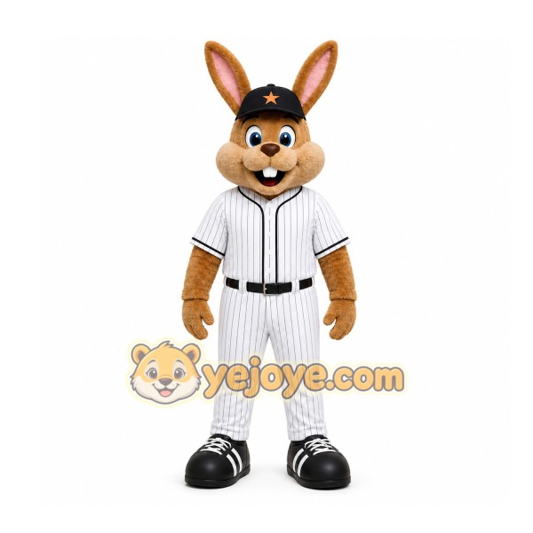 Brown Rabbit Mascot Costume for Sports Events