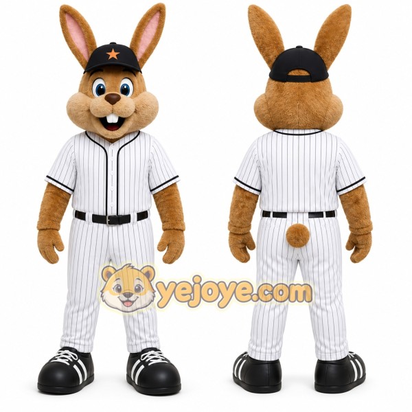 Brown Rabbit Mascot Costume for Sports Events