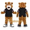 Brown Leopard Mascot Costume for Sports Events Brown Leopard Mascot Costume for Sports Events