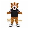 Brown Leopard Mascot Costume for Sports Events Brown Leopard Mascot Costume for Sports Events