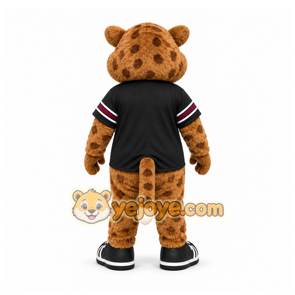 Brown Leopard Mascot Costume for Sports Events Brown Leopard Mascot Costume for Sports Events