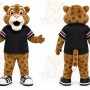 Brown Leopard Mascot Costume for Sports Events