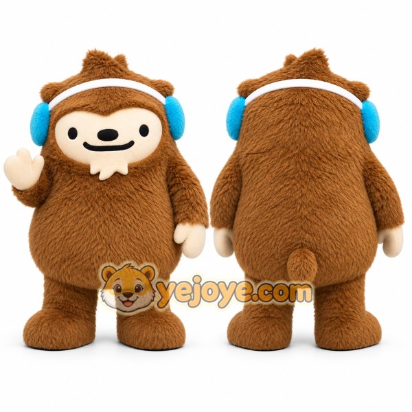 Brown Monster Mascot Costume for Children's Events