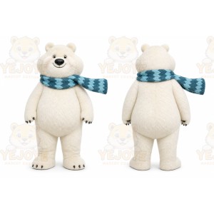 White Polar Bear Mascot Costume for Holiday Events