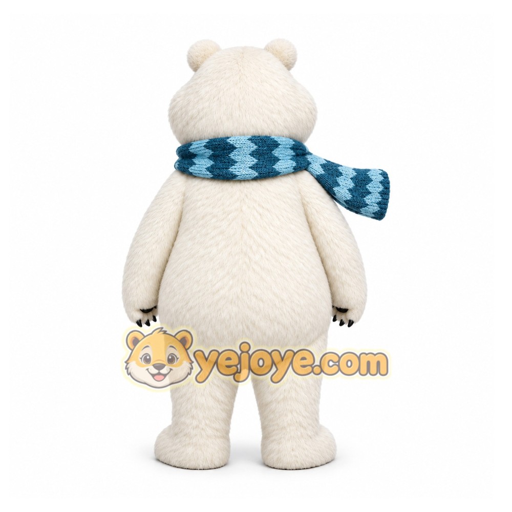 White Polar Bear Mascot Costume for Holiday Events White Polar Bear Mascot Costume for Holiday Events